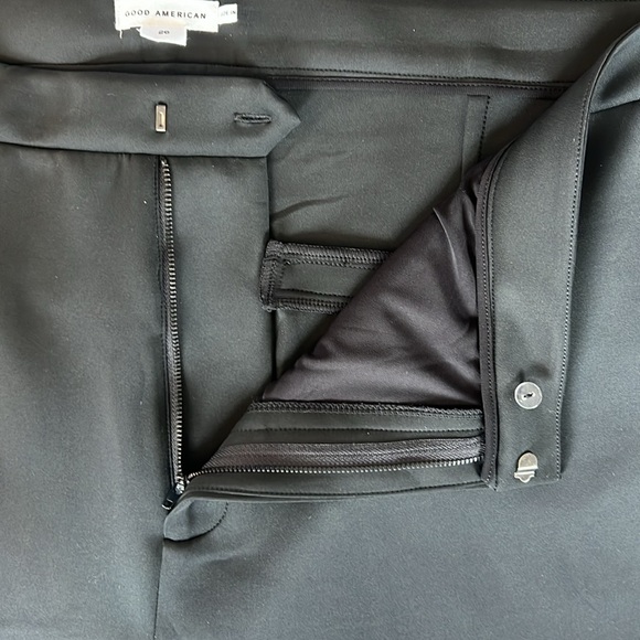 NWT Good American Scuba Boss Straight Trouser in Black size 26 Plus - Picture 10 of 12